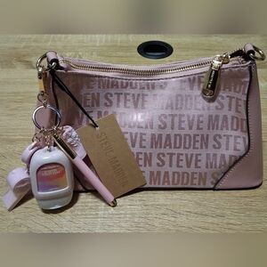 Steve Madden Blush Logo Crossbody Bag and B&BW Pocketbac Keychain